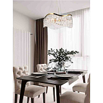 Люстра подвесная волнистой формы с хрустальными подвесками Ludivine Lighting варинант исполнения - 5 | Loft Concept в Санкт-петербурге