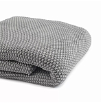 Плед из хлопка серого цвета Waffle Comfort варинант исполнения - 2 | Loft Concept в Санкт-петербурге