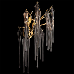 Бра с бронзовыми акцентами и прозрачными стеклянными каплями Droplet Bra варинант исполнения - 2 | Loft Concept в Санкт-петербурге