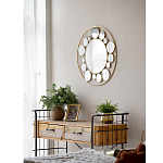 Зеркало настенное с круглыми зеркальными вставками Modern Mirror Space варинант исполнения - 2 | Loft Concept в Санкт-петербурге