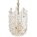 Подвесной светильник декорированный цветами из стекла Lightness of Flowers варинант исполнения - 1 | Loft Concept в Санкт-петербурге