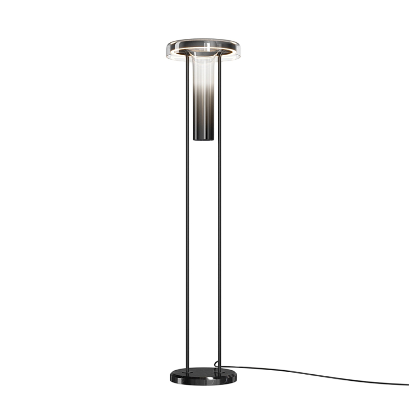 Напольный торшер светодионый Ikebana Black 3000К 24Вт Черный Дымчатый (Smoke) в Санкт-петербурге | Loft Concept 