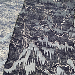 Мебельная ткань Вышивка темно-серый цвет 130 см T2-40 варинант исполнения - 1 | Loft Concept в Санкт-петербурге