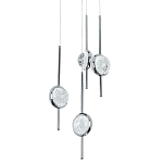 Люстра с 4-мя плафонами из хрустального шара Crystal Bubbles Chrome Hanging Lamp варинант исполнения - 2 | Loft Concept в Санкт-петербурге