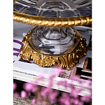 Чаша из прозрачного стекла с бронзовым ободком и фигурками бабочек Eden Garden варинант исполнения - 5 | Loft Concept в Санкт-петербурге