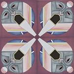 Плитка дизайнерская с узором Маска варинант исполнения - 3 | Loft Concept в Санкт-петербурге