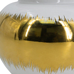 Ваза белая с крышкой и золотистыми фрагментами 24 см Chinoiserie Ceramics варинант исполнения - 3 | Loft Concept в Санкт-петербурге