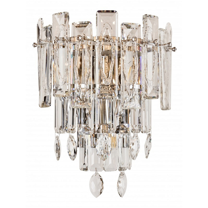 Бра с хрустальными подвесками Gorgeous Crystal Light Золотой Прозрачный Хром Бра с хрустальными подвесками Gorgeous Crystal Light Золотой Прозрачный Хром в Санкт-петербурге | Loft Concept