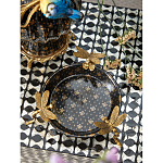 Блюдо черного цвета из фрафора на бронзовых ножках в виде стрекоз Eden Garden варинант исполнения - 4 | Loft Concept в Санкт-петербурге