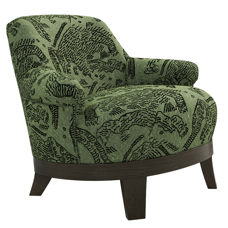 Кресло Turin Green Зеленый Коричневый в Санкт-петербурге | Loft Concept 