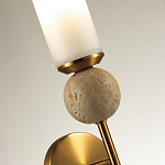 Бра с цилиндрическим матовым плафоном и шаром из камня на металлическом основании Orb Essence варинант исполнения - 10 | Loft Concept в Санкт-петербурге