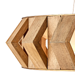 Люстра круглая из толстых деревянных реек Wooden Slats варинант исполнения - 2 | Loft Concept в Санкт-петербурге