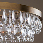 Люстра круглая с подвесками в форме стеклянных капель Glass Rain варинант исполнения - 4 | Loft Concept в Санкт-петербурге