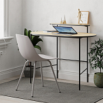 Стол письменный овальной формы с полкой LOUB WORKING TABLE BLACK OAK варинант исполнения - 3 | Loft Concept в Санкт-петербурге