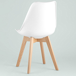 Стул с основой из пластика и мягким сиденьем Arvika White варинант исполнения - 4 | Loft Concept в Санкт-петербурге