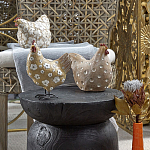 Статуэтка курица с текстурной поверхностью бежевого цвета Rustic Chicken варинант исполнения - 5 | Loft Concept в Санкт-петербурге