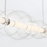 Подвесной светильник линейный с прозрачными стеклянными шарами разного диаметра Eurofase варинант исполнения - 8 | Loft Concept в Санкт-петербурге