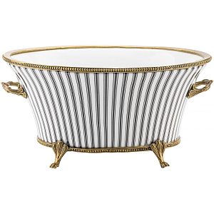 Кашпо Black white stripe