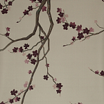 Обои ручная роспись Cherry Tree Special Colourway on Icefield dyed silk варинант исполнения - 1 | Loft Concept в Санкт-петербурге