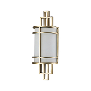 Бра с геометрическим каркасом и матовым белым цилиндрическим плафоном Feiss