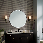  Бра с прямоугольным черным основанием и белым матовым цилиндрическим плафоном Kichler варинант исполнения - 6 | Loft Concept в Санкт-петербурге