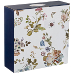 Ваза фарфоровая белая на ножке с рисунком цветов Garden Whisper Porcelain Set  варинант исполнения - 2 | Loft Concept в Санкт-петербурге