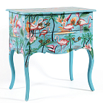 Комод с росписью Розовый фламинго L.XV CHEST OF DRAWERS Flowers with Flamingo варинант исполнения - 1 | Loft Concept в Санкт-петербурге