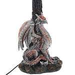 Настольная лампа с абажуром Дракон Silver Red Dragon Коричневый абажур варинант исполнения - 2 | Loft Concept в Санкт-петербурге