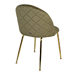 Стул велюровый хаки на золотистых металлических ножках Vendramin Chair варинант исполнения - 3 | Loft Concept в Санкт-петербурге