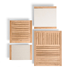 Дизайнерский кофейный стол из дерева с керамической столешницей уличный SWAY Coffee Table варинант исполнения - 2 | Loft Concept в Санкт-петербурге