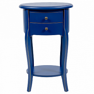 Синяя тумба на фигурных ножках Shelby