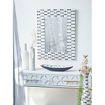 Прямоугольное зеркало с инкрустацией раковинами устриц Mother оf Pearl Facets варинант исполнения - 5 | Loft Concept в Санкт-петербурге