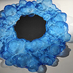 Дизайнерское Зеркало из синего стекла Blue Bubbles Mirror  варинант исполнения - 1 | Loft Concept в Санкт-петербурге