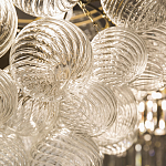 Люстра подвесная с рифлёными стеклянными шарами в форме воздушного облака Berries Chandelier варинант исполнения - 5 | Loft Concept в Санкт-петербурге