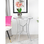 Столик приставной с круглой столешницей на серебристом основании Scenical Table варинант исполнения - 4 | Loft Concept в Санкт-петербурге