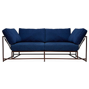 Двухместный диван Indigo Denim and copper Two Seat Sofa