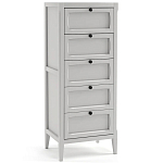 Комод узкий с 5-ю ящиками серый Silva Grey Chest of Drawers варинант исполнения - 2 | Loft Concept в Санкт-петербурге