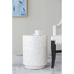 Приставной столик с рисунком из раковин устриц Bone Inlay варинант исполнения - 5 | Loft Concept в Санкт-петербурге