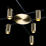 Потолочный светильник с 10-ю цилиндрическими плафонами цвета латунь TRIBES CHANDELIER варинант исполнения - 3 | Loft Concept в Санкт-петербурге