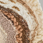 Овальный Современный Гобелен Абстракция в бежевых тонах Shallow варинант исполнения - 6 | Loft Concept в Санкт-петербурге