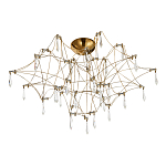 Потолочный светильник с тонкой металлической конструкцией цвета золото Quasar варинант исполнения - 2 | Loft Concept в Санкт-петербурге