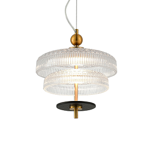 Подвесной светильник многослойный из рифленого прозрачного стекла Academy of Light