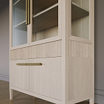 Витрина Primo со стеклянными фасадами и буфетом шпон Светлый дуб варинант исполнения - 6 | Loft Concept в Санкт-петербурге