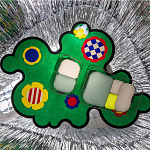 Дизайнерское разноцветное кресло на металлическом каркасе с подставкой для ног Poltronova Plasma Armchair варинант исполнения - 16 | Loft Concept в Санкт-петербурге