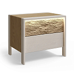 Тумба 2 ящика с подсветкой на рельефном фасаде Warm Industrial варинант исполнения - 8 | Loft Concept в Санкт-петербурге