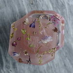 Шкатулка из эпоксидной смолы с цветами розовая Epoxy Resin Square Box Pink варинант исполнения - 6 | Loft Concept в Санкт-петербурге