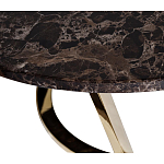 Стол журнальный коричневый на золотом основании Symphony of the Earth варинант исполнения - 1 | Loft Concept в Санкт-петербурге