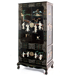 Шкаф черный в китайском стиле  Chinese Cabinet Black варинант исполнения - 4 | Loft Concept в Санкт-петербурге