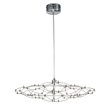 Люстра подвесная с тонкой металлической конструкцией цвета хром Quasar варинант исполнения - 1 | Loft Concept в Санкт-петербурге