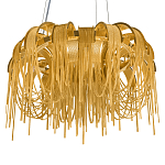 Люстра подвесная круглая с изогнутыми металлическими дугами и ниспадающими цепочками 65 см Atlantis Chain варинант исполнения - 7 | Loft Concept в Санкт-петербурге